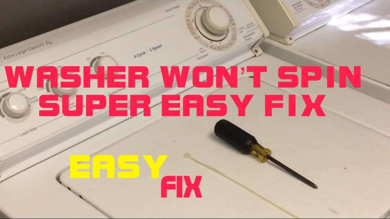 ✨ Washer Won't Spin or Drain - DIY - EASY FIX- SAVE $$$ ✨