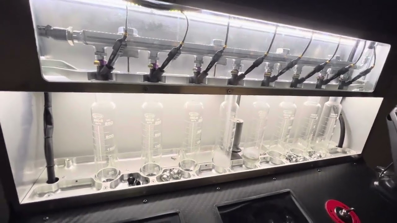 Bespoke injector flow bench Motec M150 & F1 flow meter