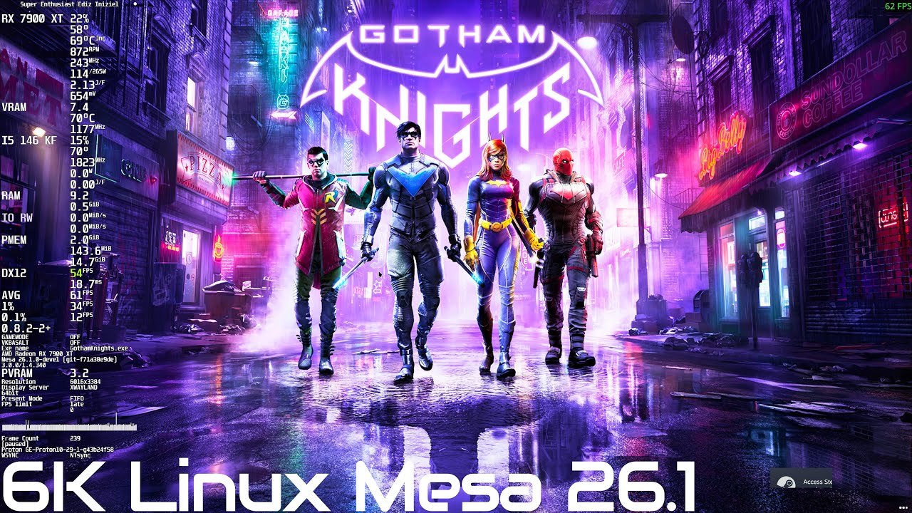 Gotham Knights 6K Highest Settings Linux