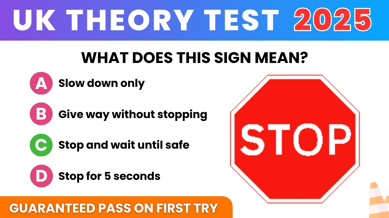 2025 DVSA OFFICIAL Mock Test 9 🛑  | Pass FIRST TIME | Free 50 UK Driving Theory Revision Questions