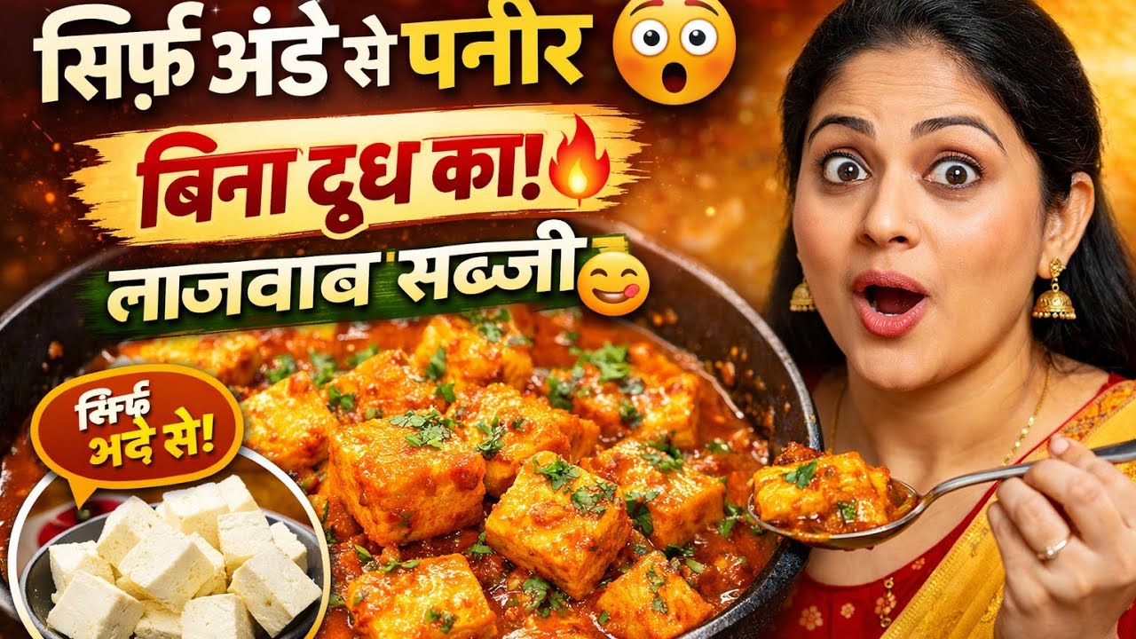 😲 अंडा से बनाया पनीर जैसी सब्ज़ी | Paneer Style Egg Curry | Easy & Tasty Recipe