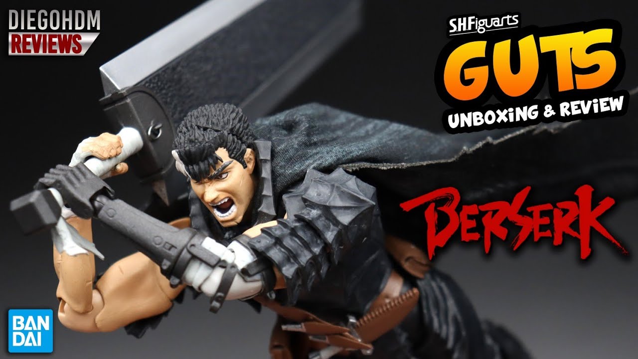 BERSERK GUTS SH Figuarts Bandai Unboxing e Review BR / DiegoHDM