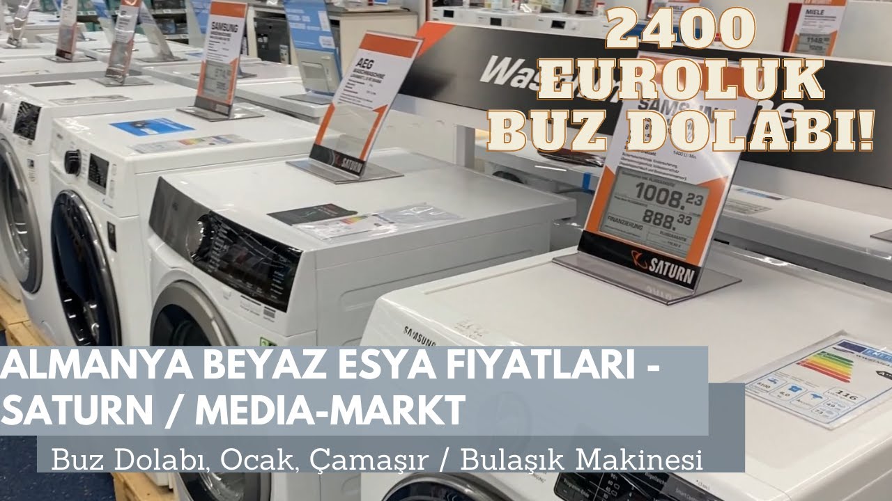 Almanya Beyaz Eşya Fiyatları - Buz Dolabı, Çamaşır / Bulaşık Makinesi, Ocak -Saturn Mediamarkt- 2021