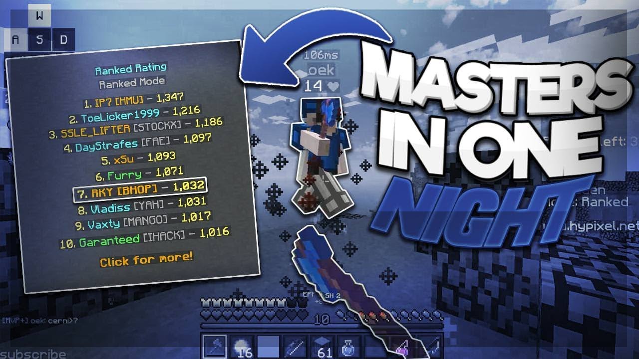 Getting Masters Division In ONE NIGHT (Ranked Skywars)