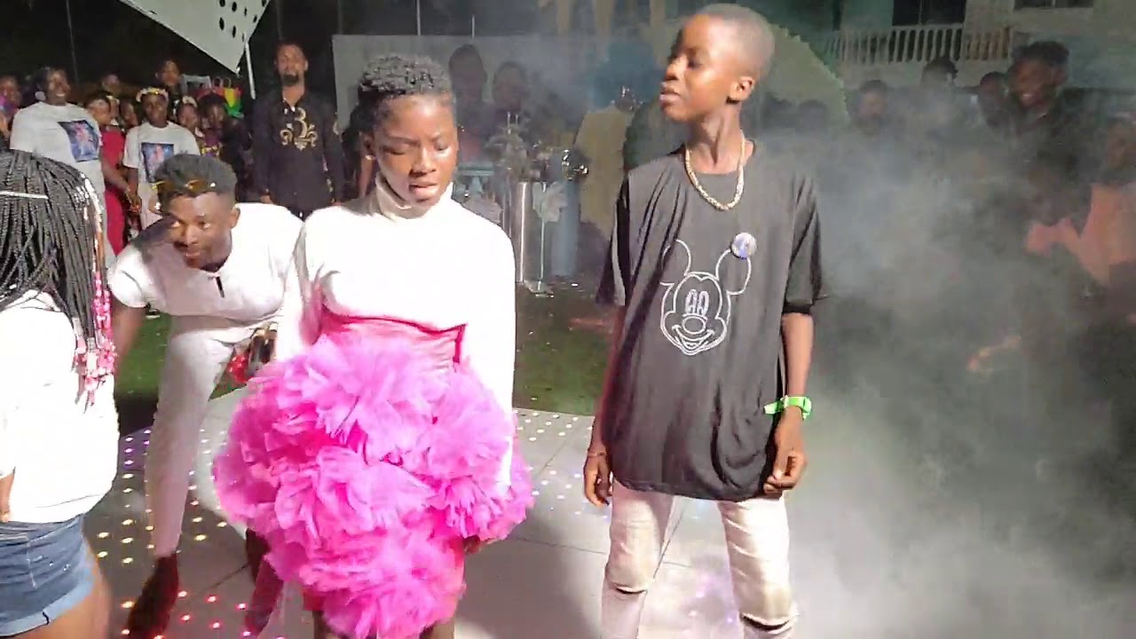 Dj Switch in dancing competition with REV Obofour kids