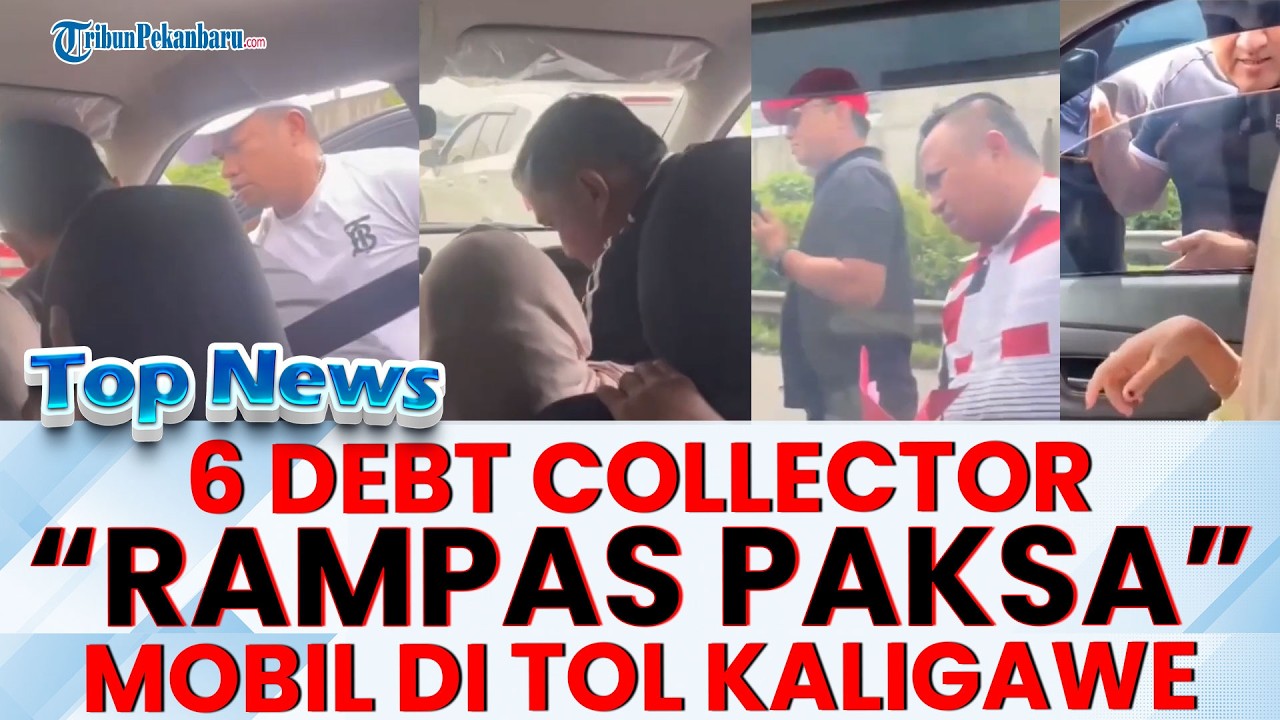 🔴 AKSI VIRAL 6 debt collector! Menyita paksa mobil milik warga Jepara di Tol Kaligawe, Semarang