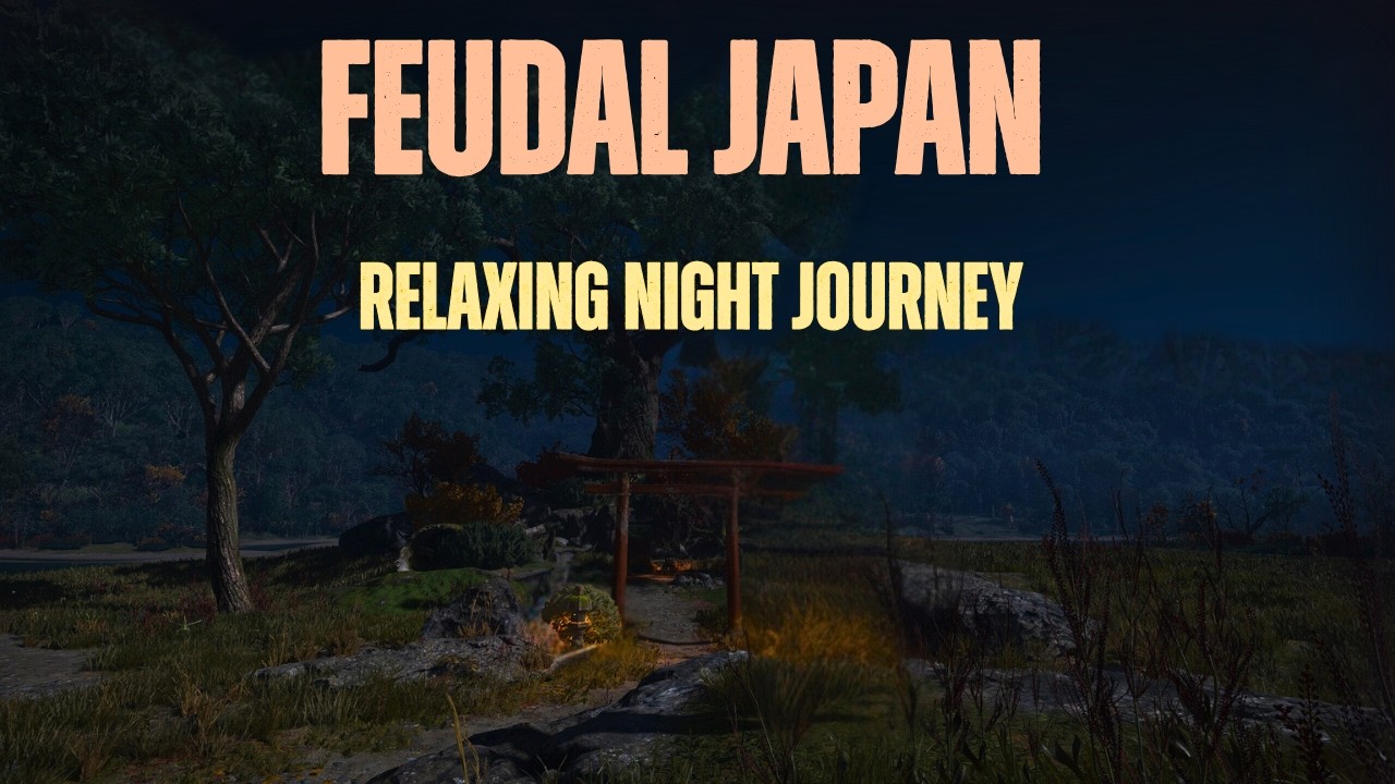 From Dusk to Dawn in Feudal Japan | Night Walk Through Quiet Villages – AC Shadows
