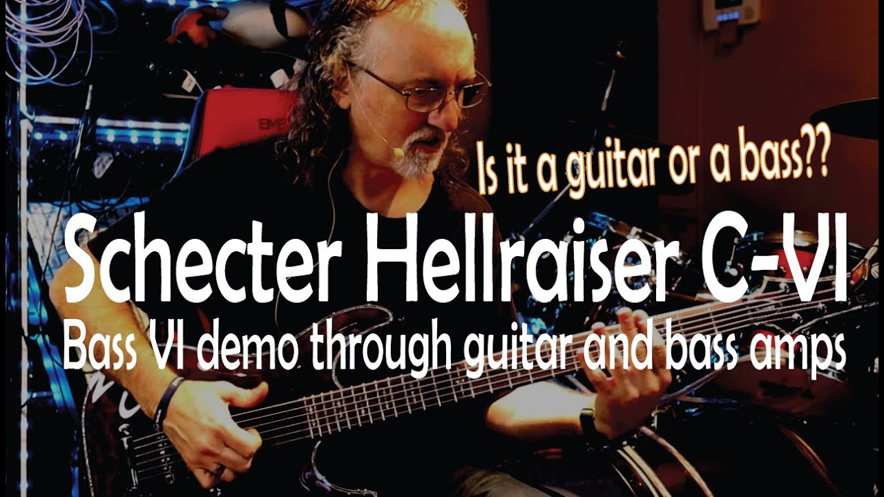 Schecter Hellraiser C-VI // Подробная демонстрация Bass VI (с использованием гитарных и басовых у...