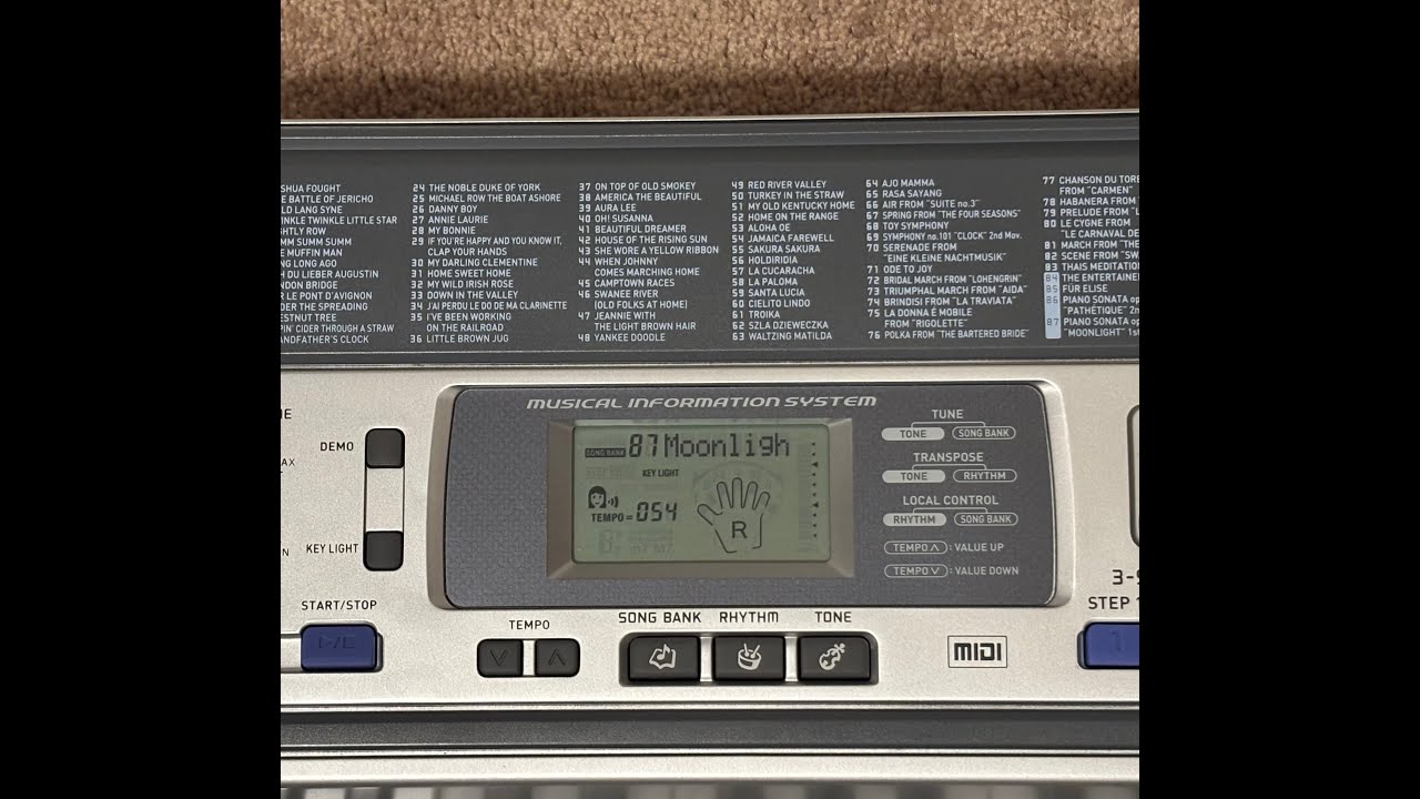 87 - “Moonlight” Sonata 1st Mov. [Casio LK-100 Song Bank Archive]