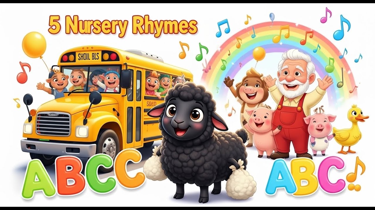 Wheels On The Bus | Baa Baa Black Sheep | Onld Macdonald Had A Farm | ABC Phonics | Nursery Rhymes