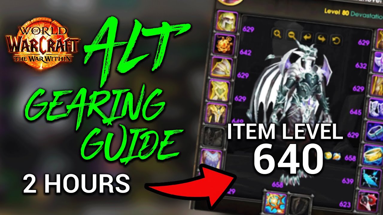 Fresh 80 to 640 ilvl in 2 Hours | Alt Gearing Guide