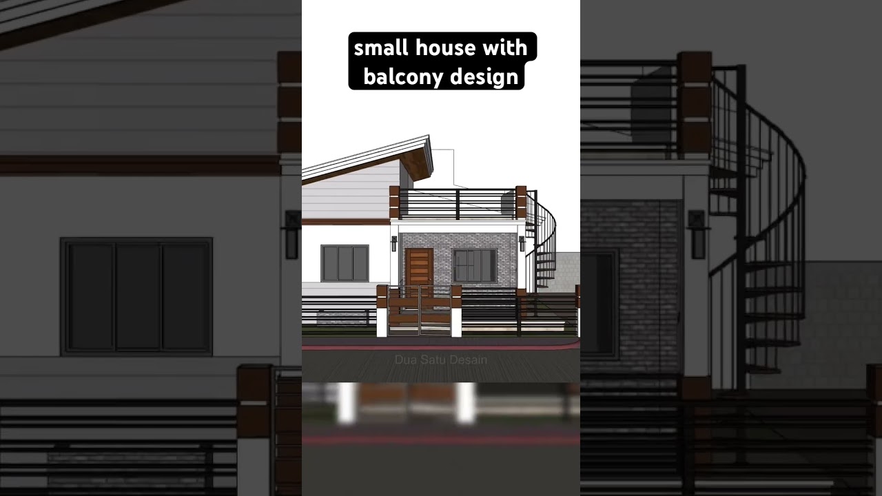 Small house with balcony design #housedesign