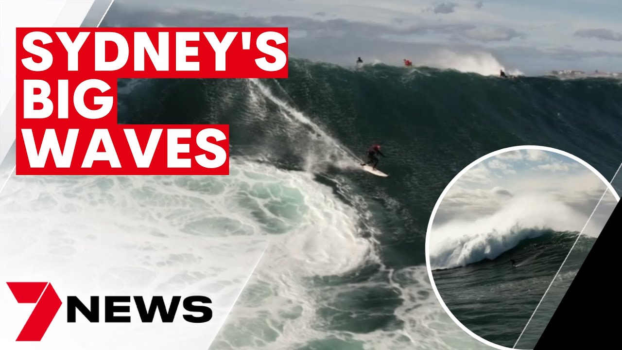 Big wave riding at Sydney’s Wedding Cake Island, near Coogee | 7NEWS
