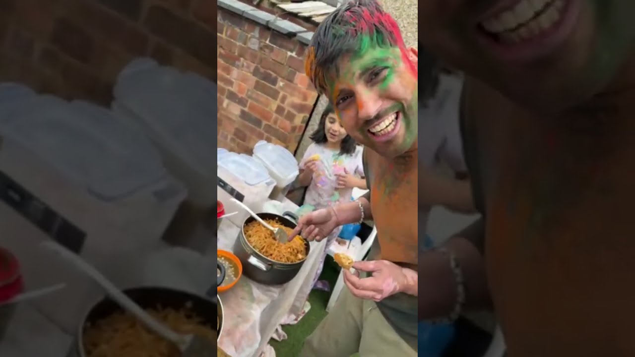 होली की पार्टी हम सबने किया बहुत सारा enjoy होली पर uk life 🇬🇧