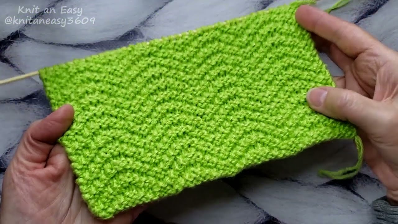 Reversible Zig Zag Knitting Pattern for Scarf, Blankets, Jacket, Sweater etc.