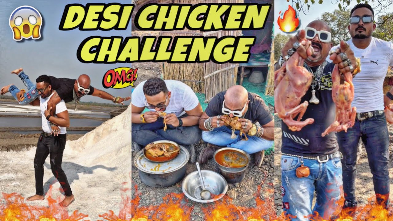 Desi Chicken Challenge Ft. Body Builder l Ulhas Kamathe l Chicken Leg Piece
