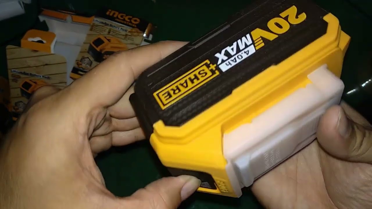 Unboxing Set Of Ingco 2x20V 4AH and Quick Charger 4A