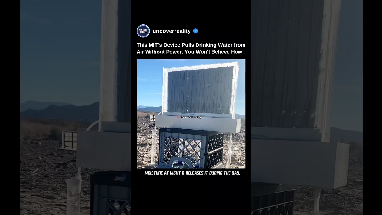 This MIT Device Pulls Drinking Water From Air Without Power. You Won't Believe How #tech #shorts