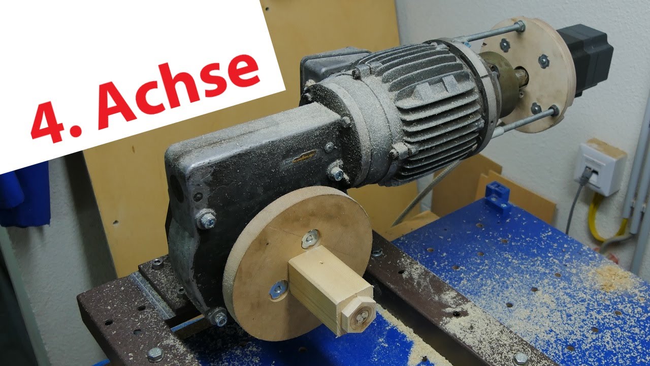 Eigenbau CNC 4. Achse mit Getriebemotor