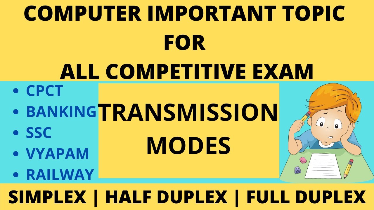 COMPUTER  FOR COMPETITIVE EXAM | TRANSMISSION MODES | COMMUNICATION MODES |  DIGITAL BHANDAR