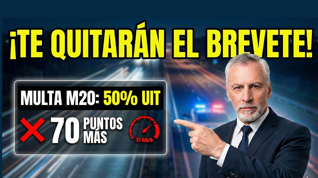 Multa M20 por exceso de velocidad - Nuevos límites de velocidad
