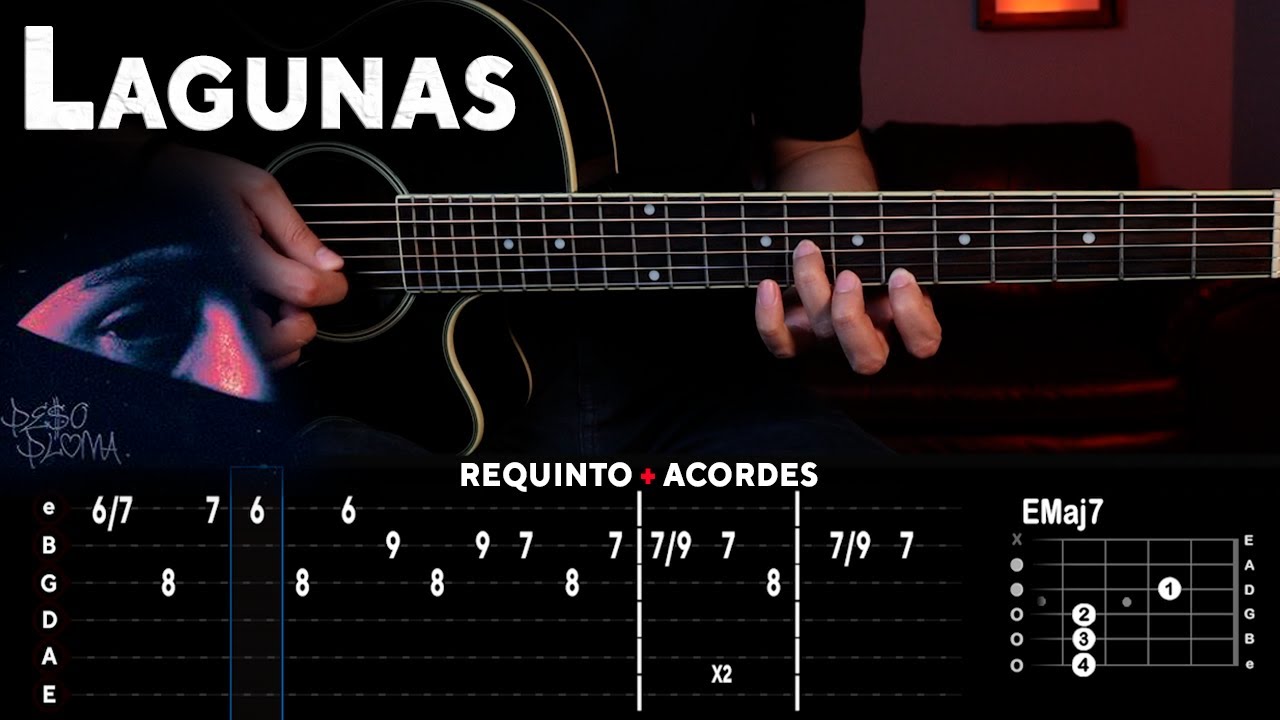 Lagunas - Peso Pluma (REQUINTO + ACORDES) GUITARRA Tutorial | CHORDS