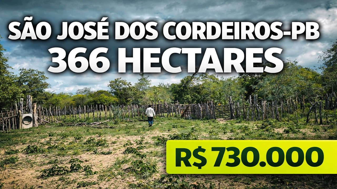 Fazenda em São Jose dos Cordeiros PB, Medindo 366 Hectares, Valor R$ 730.000,00