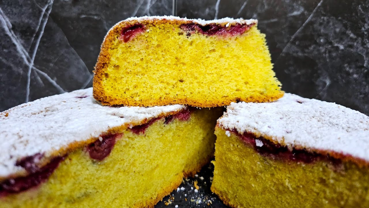 Cel mai ușor pirog cu vișini/Dulce copilărie 🥹mai țineți minte?