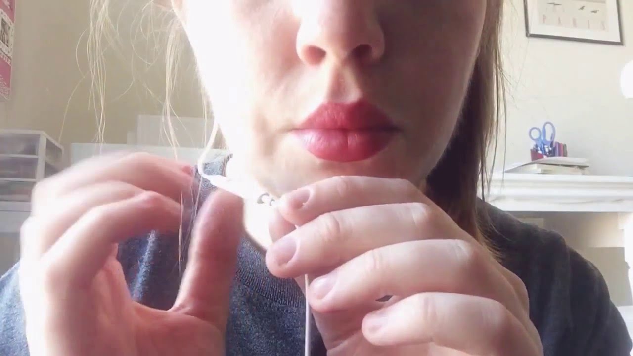 ASMR lipstick application/ lip smacking/ mouth sounds (first attempt)