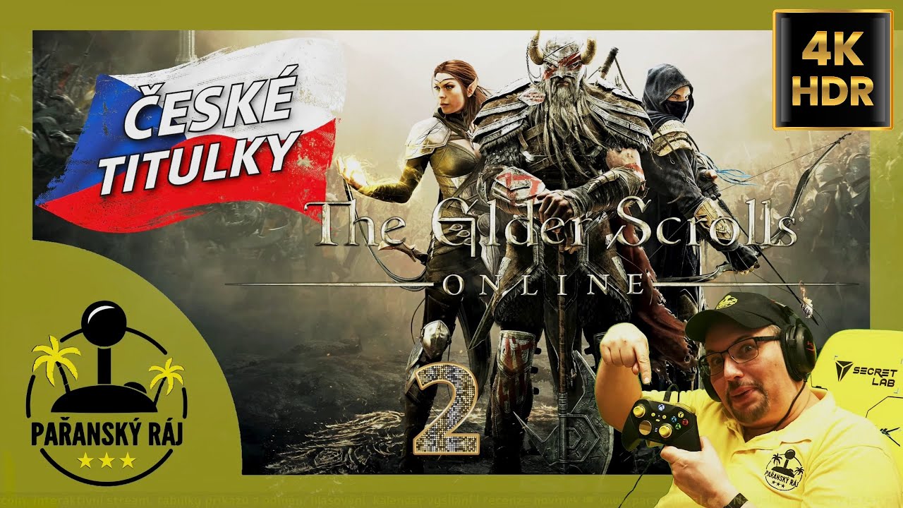 The Elder Scrolls Online | #2 Gameplay / Let's Play s AI češtinou přes PC na Ultra | CZ 4K60 HDR
