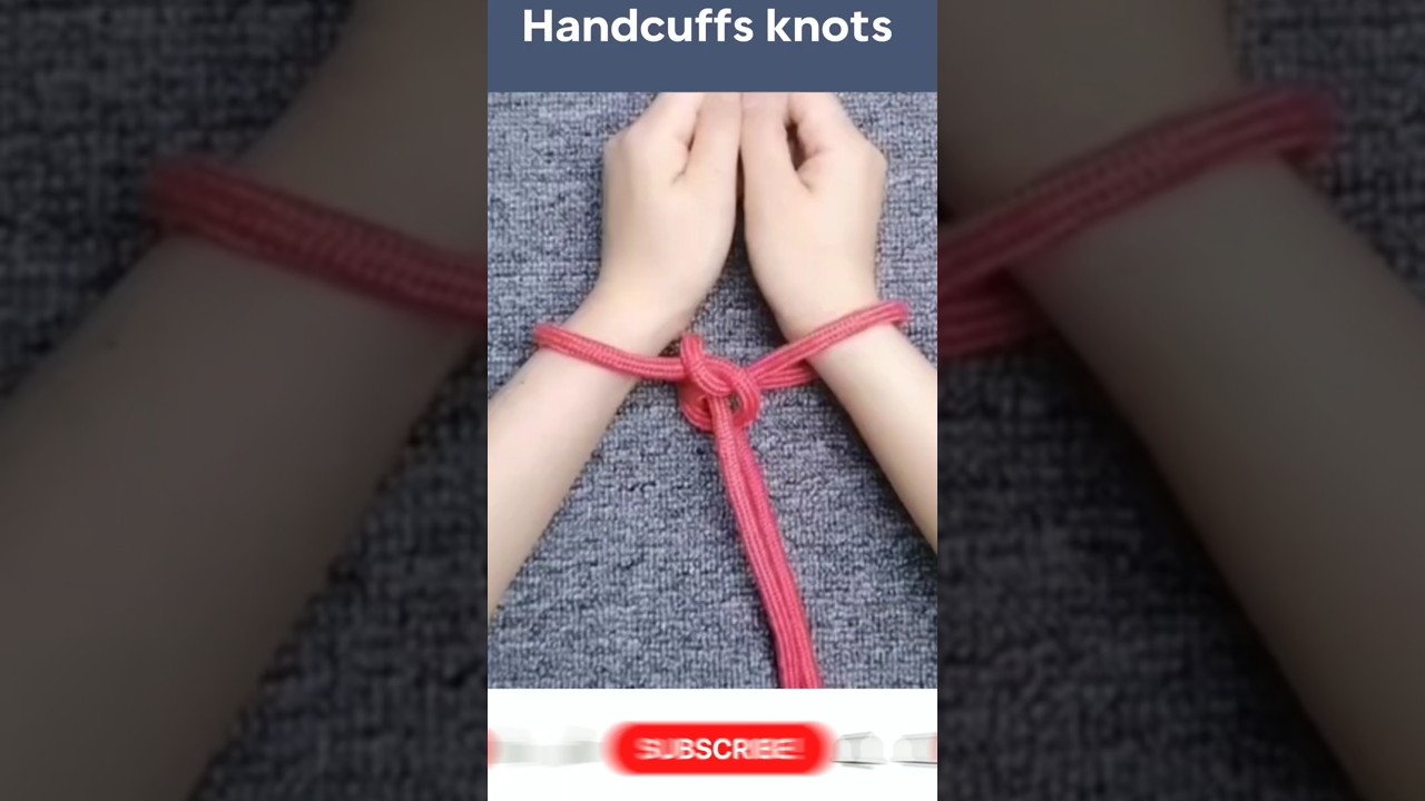 Handcuff Knot Tutorial🪢Easy & Safe Rope Knot for Outdoor & Survival Skills