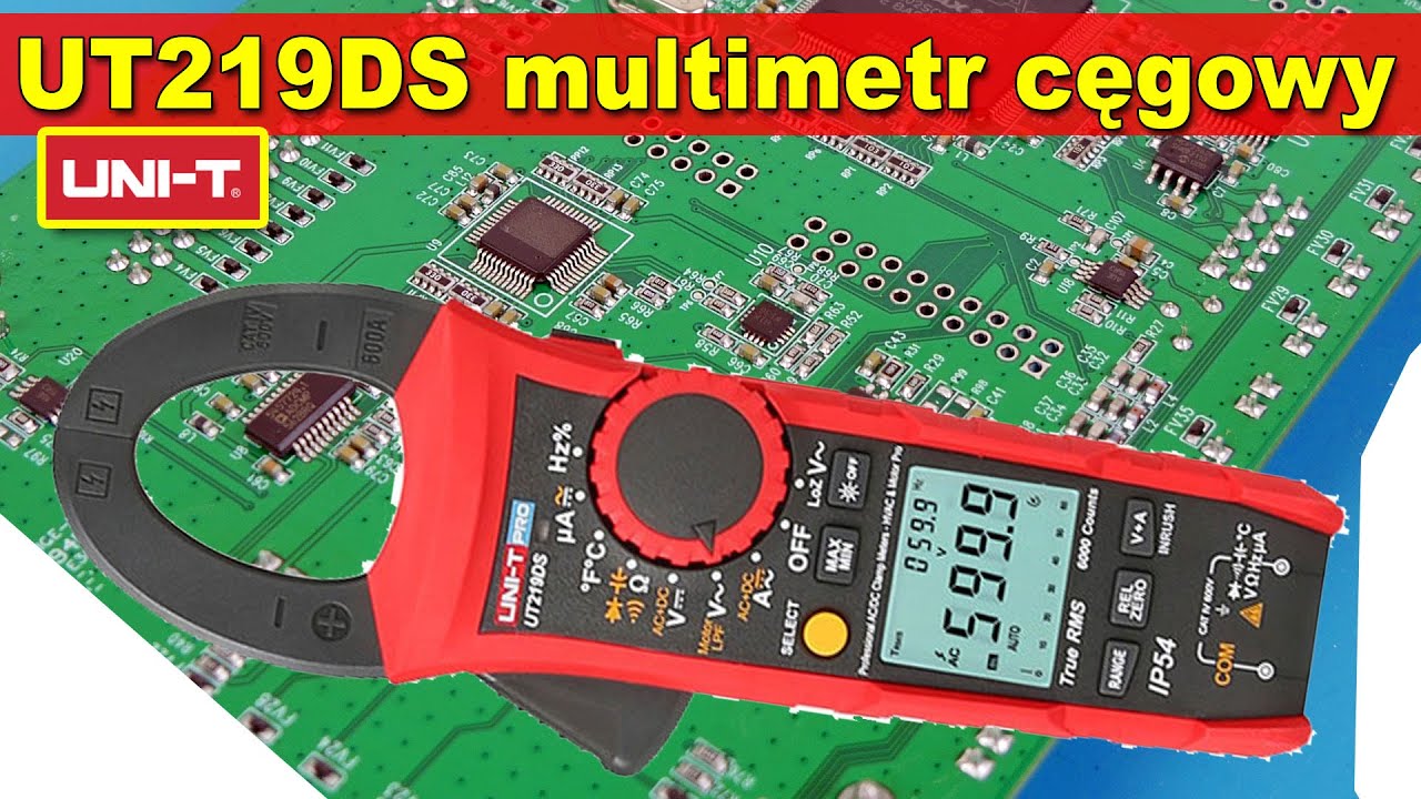 UT219DS cęgowy multimetr uniwersalny PRO TrueRMS IP54 przemysłowy miernik profesjonalny