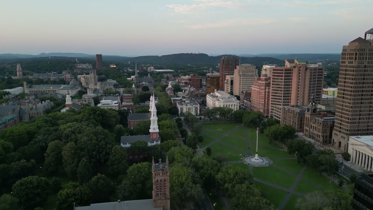 Aerial Views of Downtown New Haven, Connecticut &ndash; Stunning Drone Footage 4K