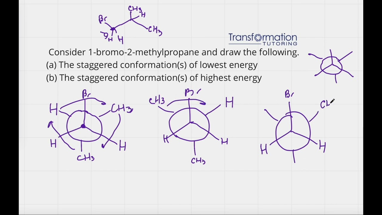 How To Draw Staggered Conformations: Newman Projections Made EASY With Mayya