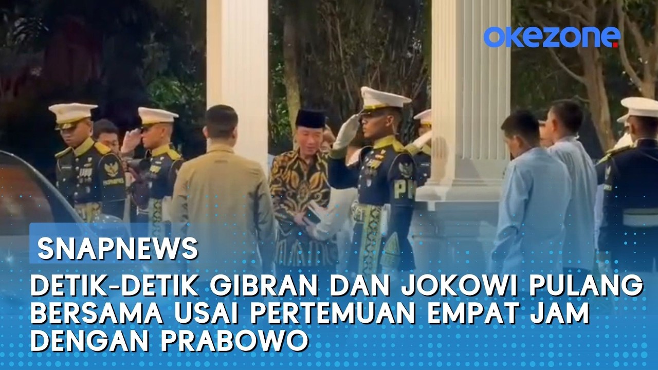 Detik-detik Gibran dan Jokowi Pulang Bersama Usai Pertemuan Empat Jam Dengan Prabowo