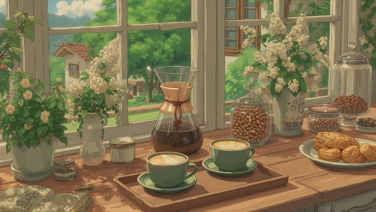 Peaceful Spring Morning Lofi 🌸 Soft Coffee Beats for Focus & Productivity