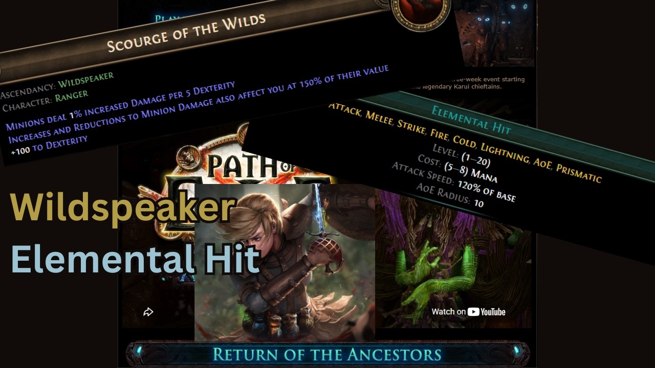 PoE 1 ToTA2 &mdash; Wildspeaker Elemental Hit: во что я буду играть как минимум в 1-й день события