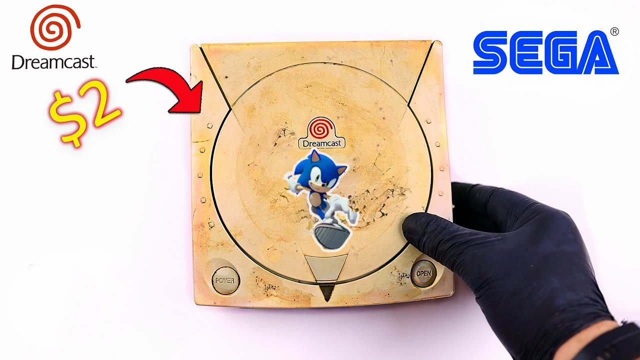 Я купил этот сломанный и пожелтевший Sega Dreamcast за 2 доллара. Можем ли мы его починить?