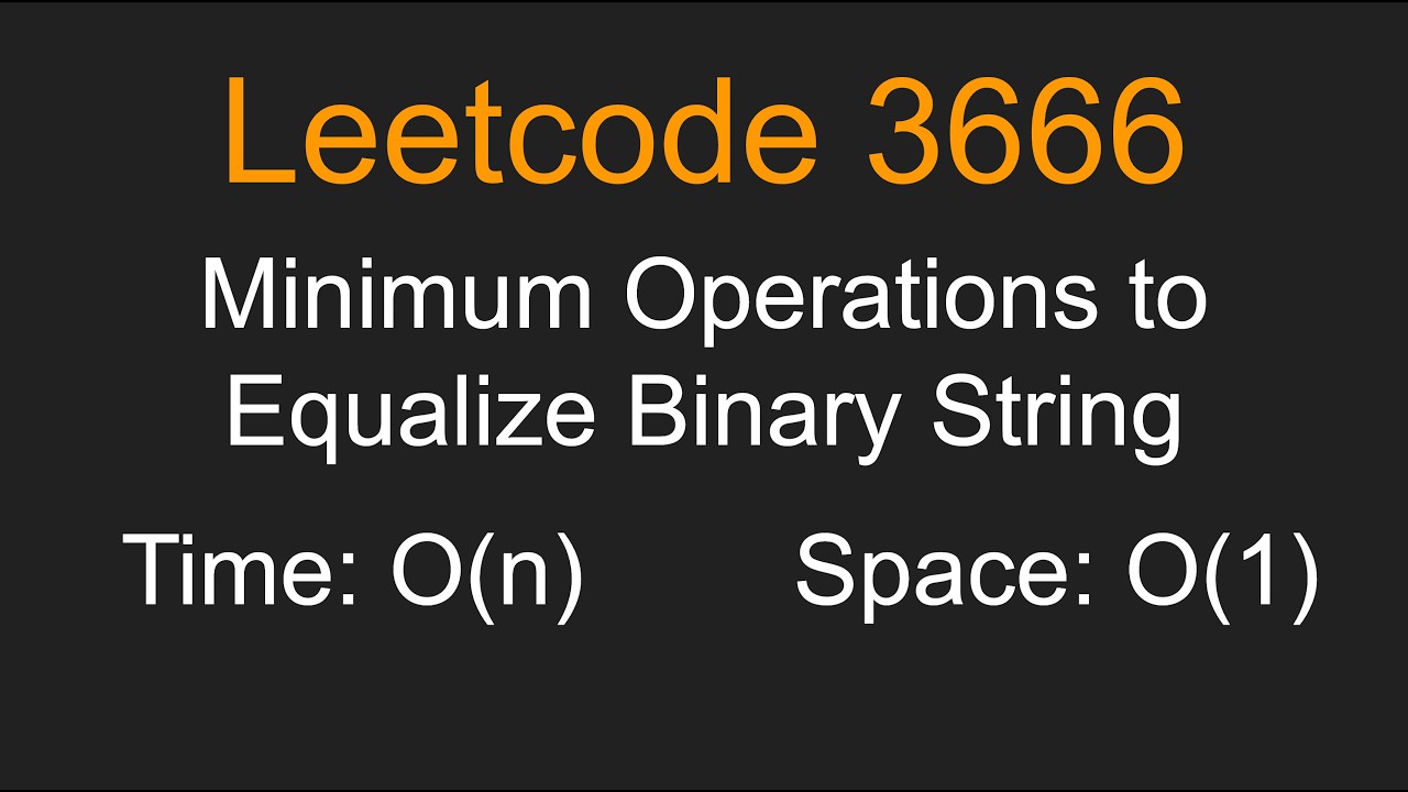 Minimum Operations to Equalize Binary String - Leetcode 3666 - Python