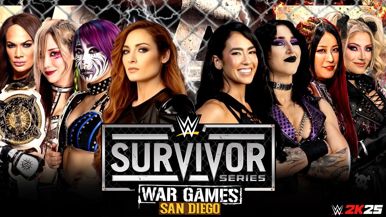 WWE Survivor War Games 2025: команда Эй Джей Ли против команды Бекки Линч | Полный матч 26 ноября...