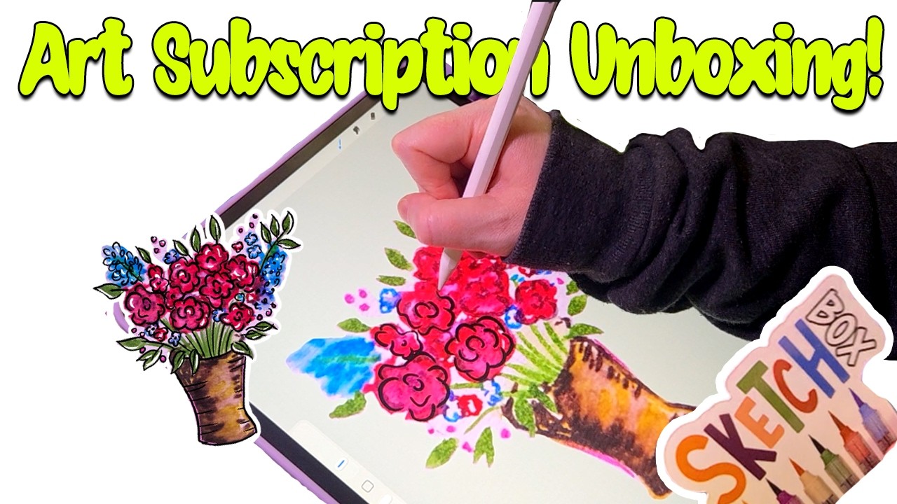 Unboxing JAN 2026 Sketchbox! And using the supplies to make stickers!