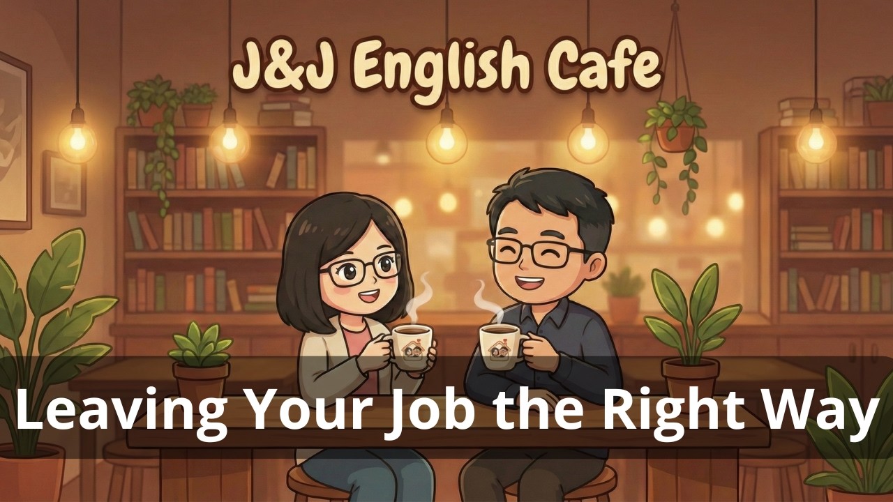 【J&J English Cafe】Ep.41: Leaving Your Job the Right Way