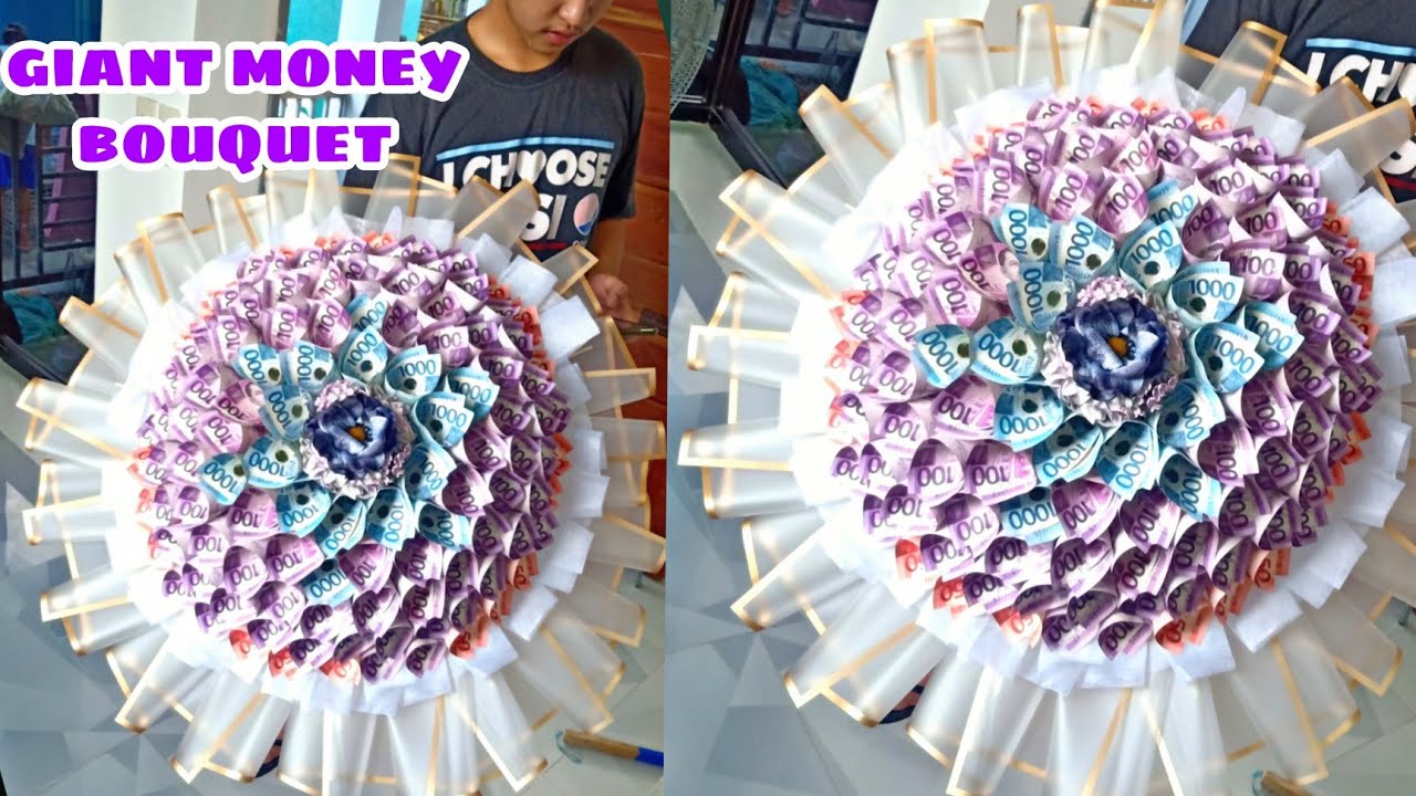How to make easy giant money bouquet 115pcs bills #moneybouquet #diybouquet #moneyflower