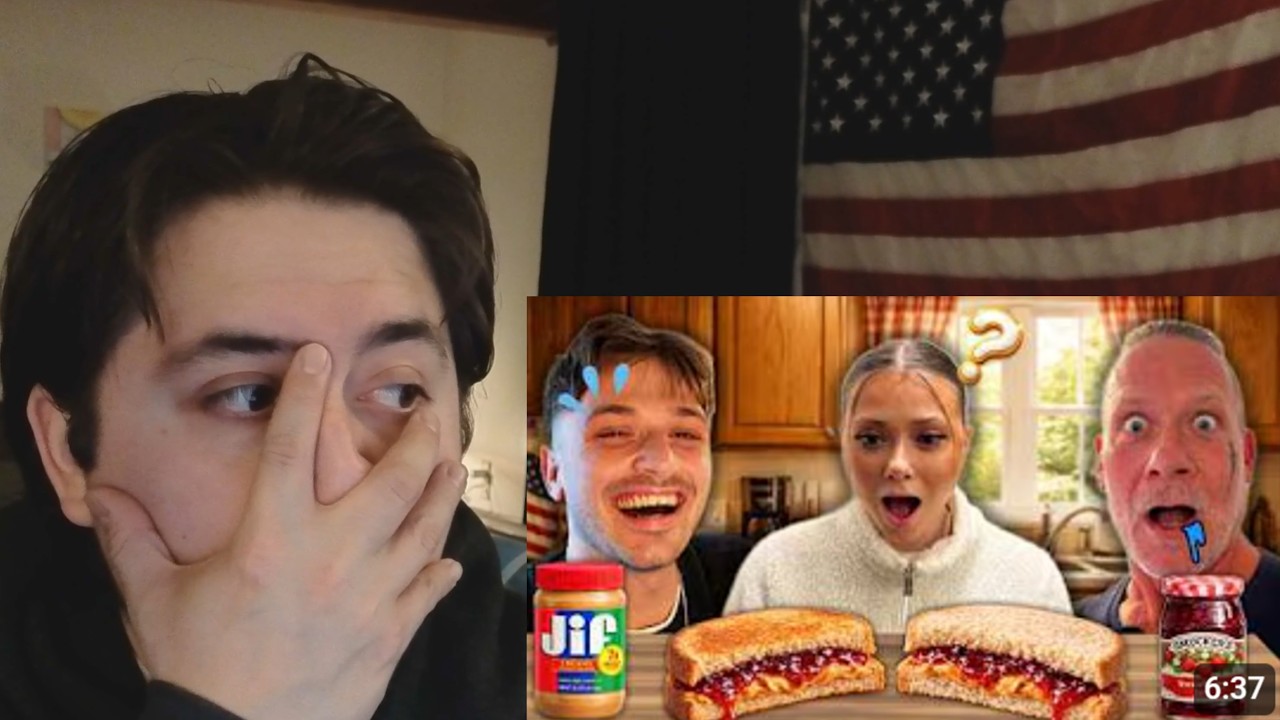 American Reacts to European Family Tries REAL PB&J Sandwich for the First Time!