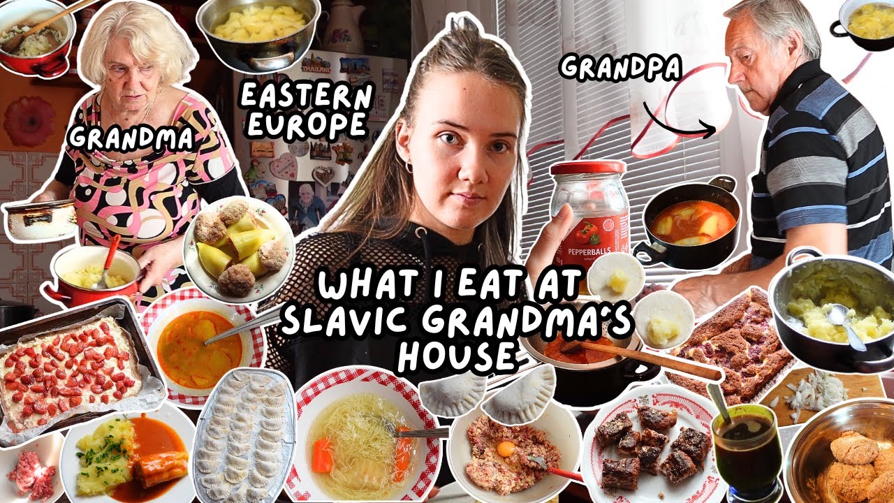 Spend a day with me eating at my SLAVIC GRANDMA's house in EASTERN EUROPE