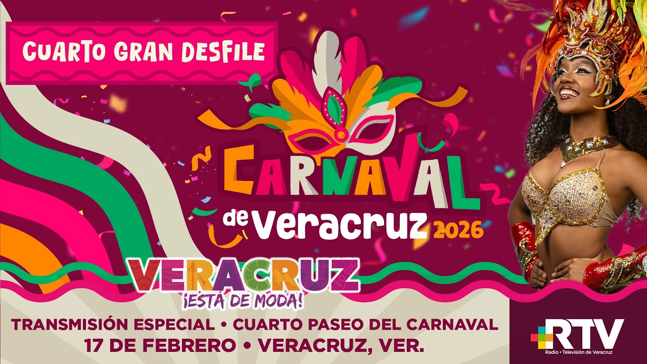Cuarto Desfile del Carnaval de Veracruz 2026. 🎭