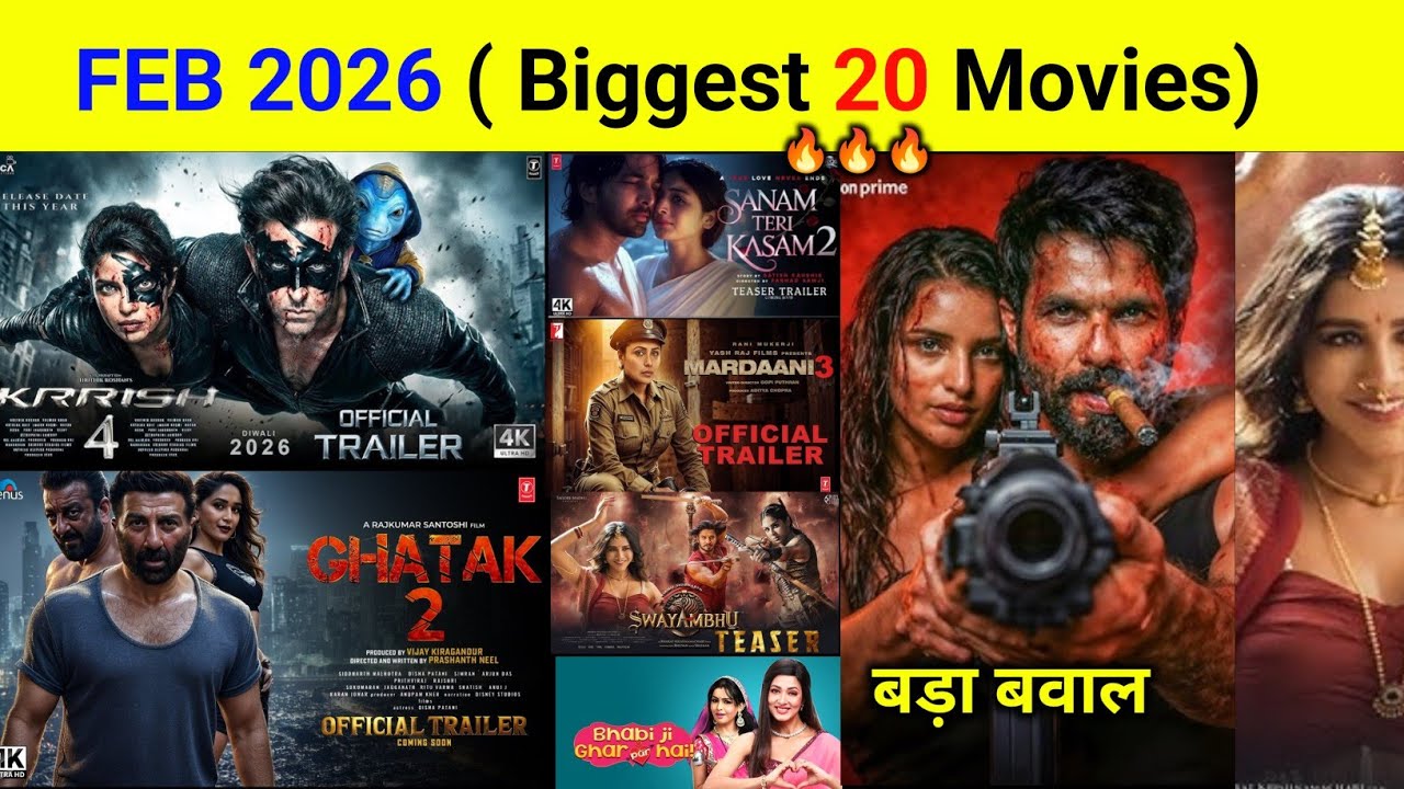 🎬 February 2026 Upcoming Movies List | Bollywood + South