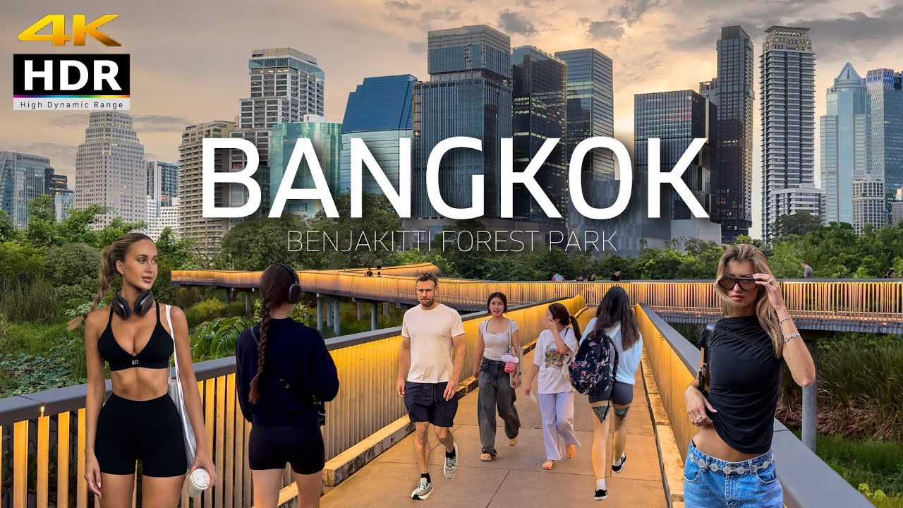 4K HDR | Benjakitti Central Forest Park | Bangkok's Largest Park | Thailand 2025