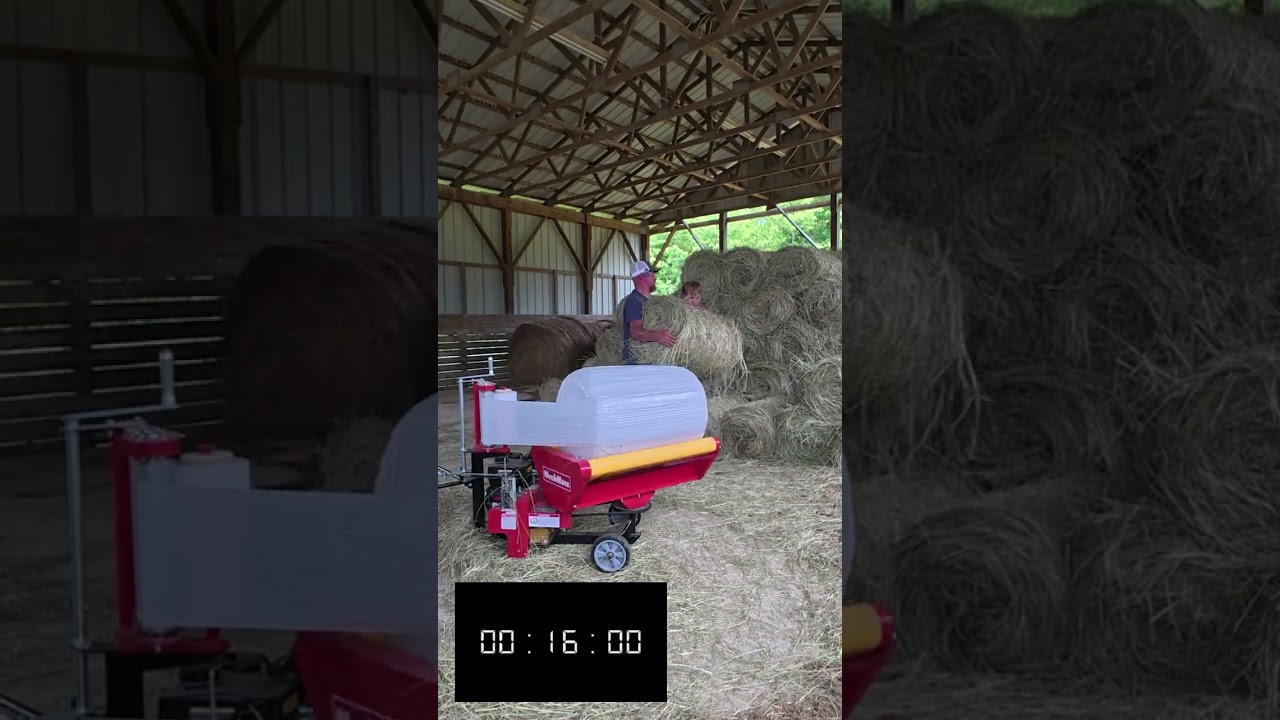 Bale Wrapping Speed Test &ndash; Guess the Time! #bale  #wrap  #farmchallenge  #farminglife  #speedtest