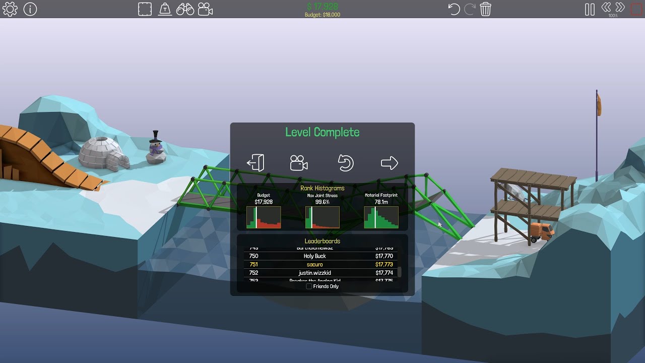 Poly Bridge 3-2: Triple Split